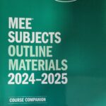 MEE Subjects Outline Materials 2024-2025